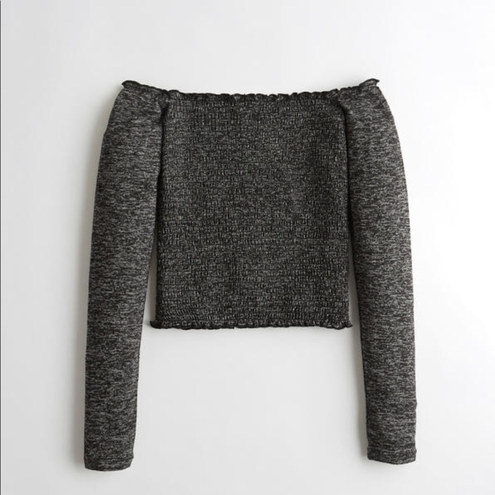 Hollister Smocked Off-The-Shoulder Crop Top